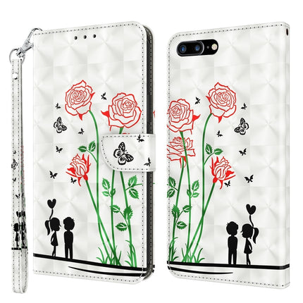 3D Painted Leather Phone Case, For iPhone SE 2022 / SE 2020 / 8 / 7, For iPhone XR, For iPhone 8 Plus / 7 Plus