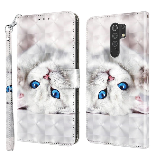 3D Painted Leather Phone Case, For Xiaomi Redmi 9, For Xiaomi Redmi 9A, For Xiaomi Redmi 10C Global
