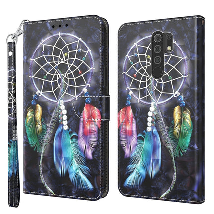 3D Painted Leather Phone Case, For Xiaomi Redmi 9, For Xiaomi Redmi 9A, For Xiaomi Redmi 10C Global