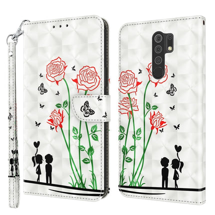 3D Painted Leather Phone Case, For Xiaomi Redmi 9, For Xiaomi Redmi 9A, For Xiaomi Redmi 10C Global