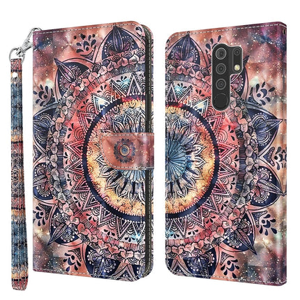 3D Painted Leather Phone Case, For Xiaomi Redmi 9, For Xiaomi Redmi 9A, For Xiaomi Redmi 10C Global