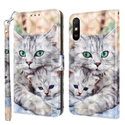 3D Painted Leather Phone Case, For Xiaomi Redmi 9, For Xiaomi Redmi 9A, For Xiaomi Redmi 10C Global