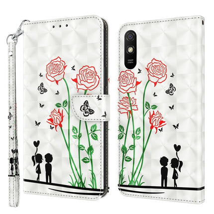 3D Painted Leather Phone Case, For Xiaomi Redmi 9, For Xiaomi Redmi 9A, For Xiaomi Redmi 10C Global