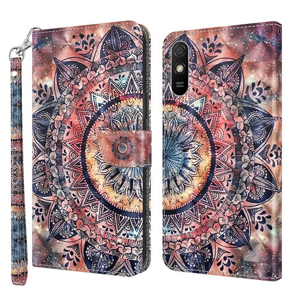 3D Painted Leather Phone Case, For Xiaomi Redmi 9, For Xiaomi Redmi 9A, For Xiaomi Redmi 10C Global