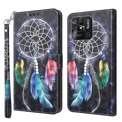 3D Painted Leather Phone Case, For Xiaomi Redmi 9, For Xiaomi Redmi 9A, For Xiaomi Redmi 10C Global