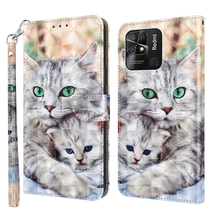 3D Painted Leather Phone Case, For Xiaomi Redmi 9, For Xiaomi Redmi 9A, For Xiaomi Redmi 10C Global