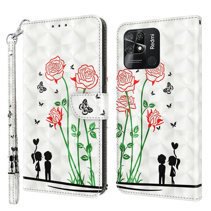3D Painted Leather Phone Case, For Xiaomi Redmi 9, For Xiaomi Redmi 9A, For Xiaomi Redmi 10C Global