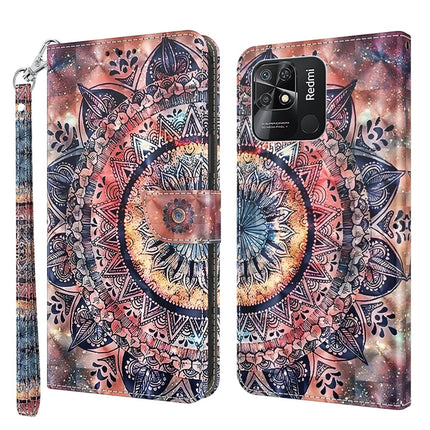 3D Painted Leather Phone Case, For Xiaomi Redmi 9, For Xiaomi Redmi 9A, For Xiaomi Redmi 10C Global
