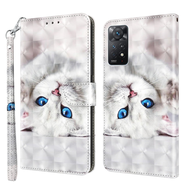 3D Painted Leather Phone Case, For Xiaomi Redmi Note 11 Pro 5G / 4G Global