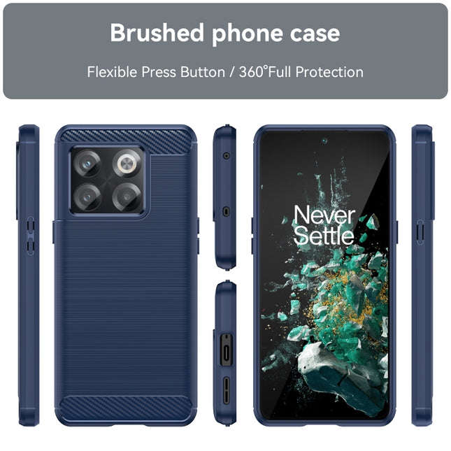Brushed Texture Carbon Fiber TPU Phone Case, For OnePlus 10T, For OnePlus ACE Pro, For T-Mobile REVVL 6 5G