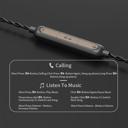CVJ V6.TC 1.25m Type-C Digital Decoding Oxygen-free Copper Earphone Cable, 0.75mm, 0.78mm, MMCX