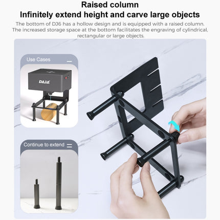 Máquina de grabado láser CNC DAJA DJ6 Mini para bricolaje, enchufe europeo para DJ6 Mini, enchufe estadounidense para DJ6 Mini, enchufe británico para DJ6 Mini