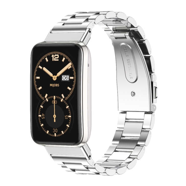Mijobs Three-bead Metal Stainless Steel Watch Band, For Xiaomi Mi Band 7 Pro