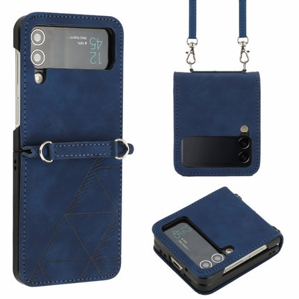 Crossbody 3D Embossed Leather Phone Case, For Samsung Galaxy Z Flip3 5G, For Samsung Galaxy Z Flip4