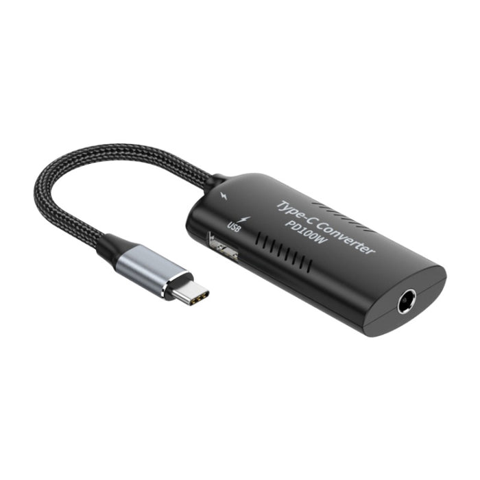 + Type-C + USB Female to Type-C Multifunction Apapter, DC5521 / 5525, DC7406, DC7909, Square Port