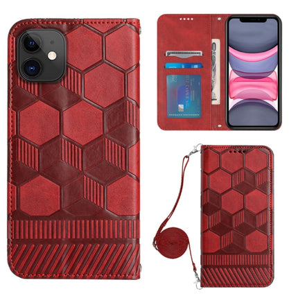 Crossbody Football Texture Magnetic PU Phone Case, For iPhone 11, For iPhone 11 Pro, For iPhone 11 Pro Max, For iPhone 12