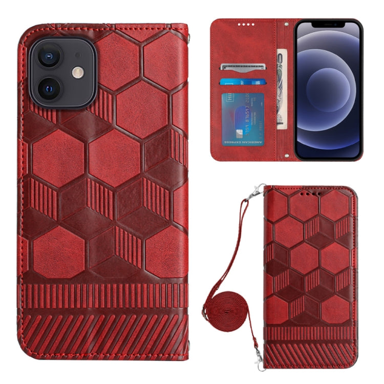 Crossbody Football Texture Magnetic PU Phone Case, For iPhone 12 Mini, For iPhone 12 Pro, For iPhone 12 Pro Max, For iPhone 13