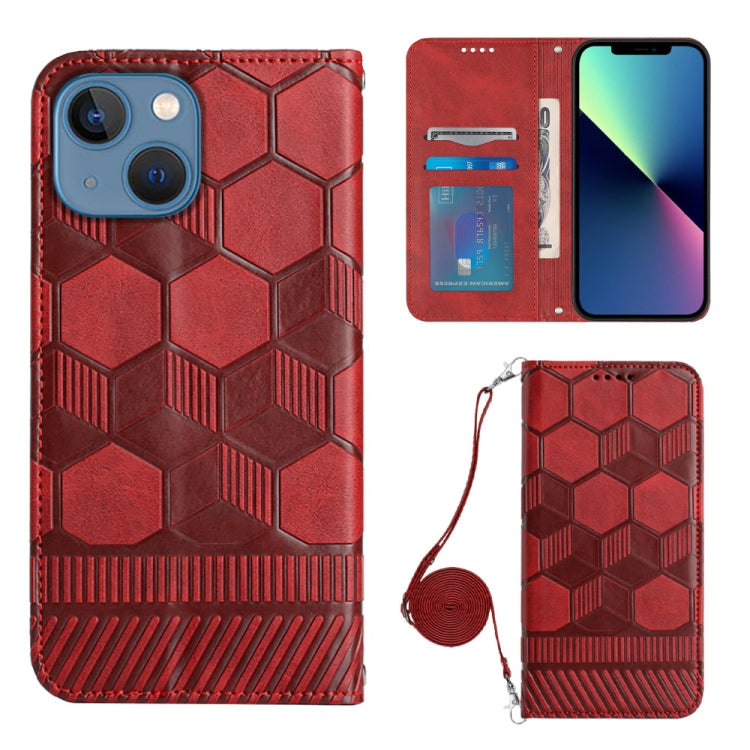 Crossbody Football Texture Magnetic PU Phone Case, For iPhone 14 Plus, For iPhone 14 Pro, For iPhone 14 Pro Max, For iPhone SE 2022/SE 2020/8/7