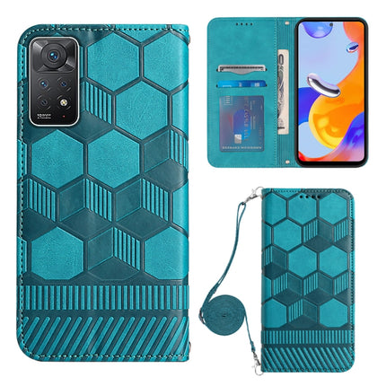 Crossbody Football Texture Magnetic PU Phone Case, For Xiaomi Redmi Note 11 Pro/Redmi Note 11 Pro 5G/Redmi Note 11 Pro+ India, For Xiaomi Poco M4 5G, For Xiaomi Poco M4 Pro 4G, For Xiaomi Poco X4 Pro 5G