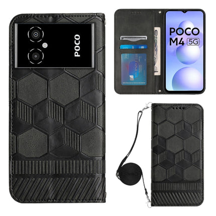 Crossbody Football Texture Magnetic PU Phone Case, For Xiaomi Redmi Note 11 Pro/Redmi Note 11 Pro 5G/Redmi Note 11 Pro+ India, For Xiaomi Poco M4 5G, For Xiaomi Poco M4 Pro 4G, For Xiaomi Poco X4 Pro 5G