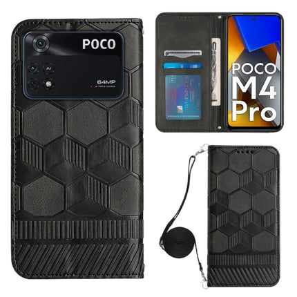 Crossbody Football Texture Magnetic PU Phone Case, For Xiaomi Redmi Note 11 Pro/Redmi Note 11 Pro 5G/Redmi Note 11 Pro+ India, For Xiaomi Poco M4 5G, For Xiaomi Poco M4 Pro 4G, For Xiaomi Poco X4 Pro 5G