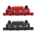 1 Pair Black & Red M10 Stud