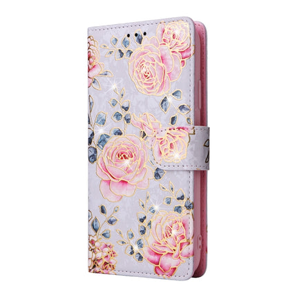 Bronzing Painting RFID Leather Case, For iPhone 13 mini, For iPhone 13, For iPhone 13 Pro, For iPhone 13 Pro Max