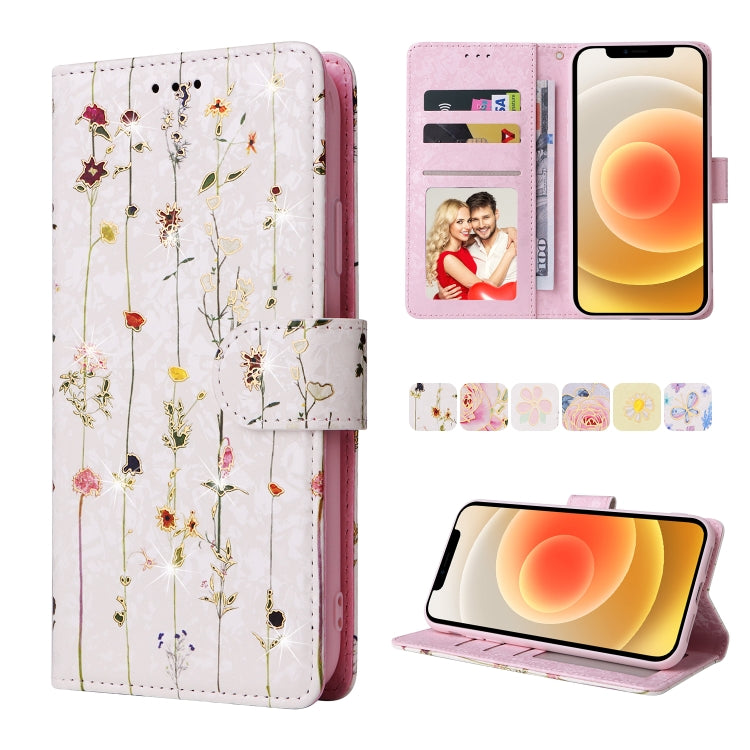 Bronzing Painting RFID Leather Case, For iPhone 12 mini, For iPhone 12 / 12 Pro, For iPhone 12 Pro Max, For iPhone 11