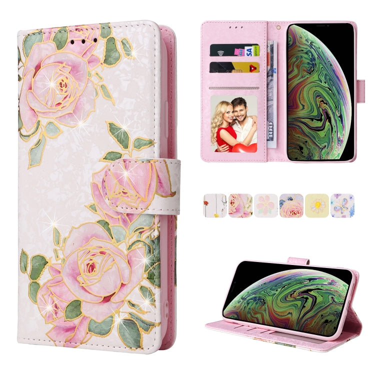 Bronzing Painting RFID Leather Case, For iPhone 11 Pro, For iPhone 11 Pro Max, For iPhone XS Max, For iPhone XR