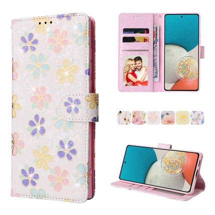 Bronzing Painting RFID Leather Case, For Samsung Galaxy A53 5G, For Samsung Galaxy A52 5G, For Samsung Galaxy A51, For Samsung Galaxy A33 5G
