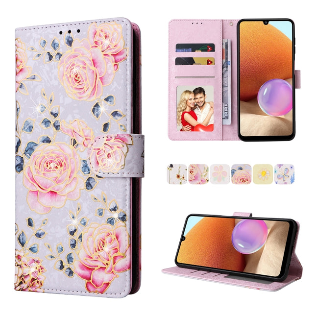 Bronzing Painting RFID Leather Case, For Samsung Galaxy A32 5G, For Samsung Galaxy A32 4G, For Samsung Galaxy A23 4G, For Samsung Galaxy A22 5G