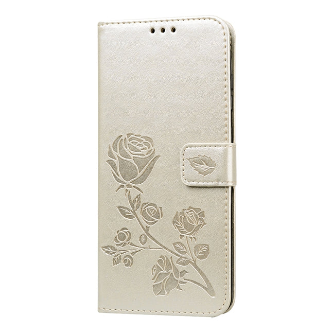 Rose Embossed Horizontal Flip PU Leather Case with Holder & Card Slots & Wallet