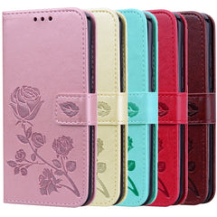 Rose Embossed Horizontal Flip PU Leather Case with Holder & Card Slots & Wallet, For Galaxy S20 Ultra, For Galaxy A51, For Galaxy A71, For Xiaomi Mi A3