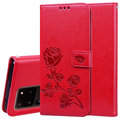 Rose Embossed Horizontal Flip PU Leather Case with Holder & Card Slots & Wallet, For Galaxy S20 Ultra, For Galaxy A51, For Galaxy A71, For Xiaomi Mi A3