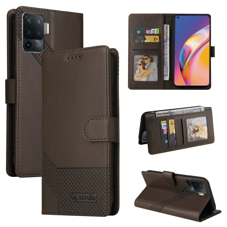 GQUTROBE Skin Feel Magnetic Leather Phone Case, For OPPO A93 5G, For OPPO A94, For OPPO F17 Pro / A93, For Realme 8i