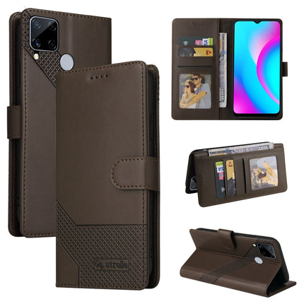 GQUTROBE Skin Feel Magnetic Leather Phone Case, For Realme 8, For Realme C11, For Realme C15, For Realme C20