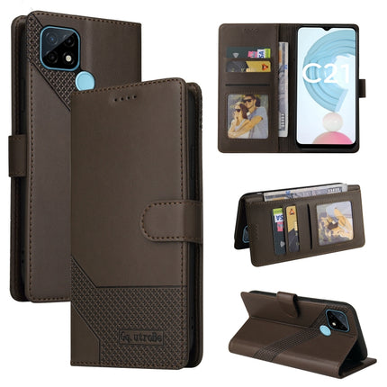 GQUTROBE Skin Feel Magnetic Leather Phone Case, For Realme C21, For Realme C21Y, For Realme GT 5G, For Realme V13 5G