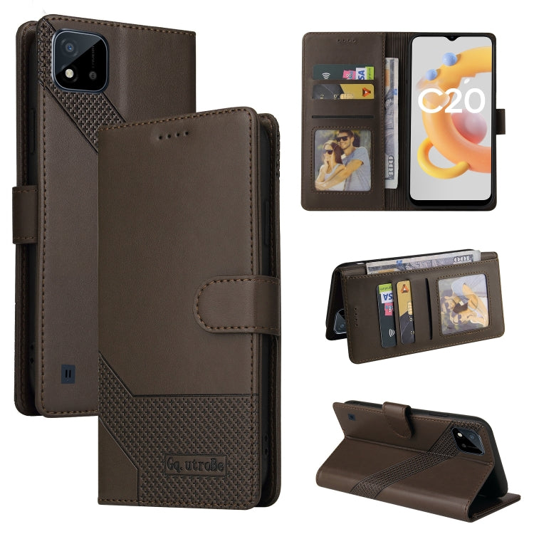 GQUTROBE Skin Feel Magnetic Leather Phone Case, For Realme C21, For Realme C21Y, For Realme GT 5G, For Realme V13 5G