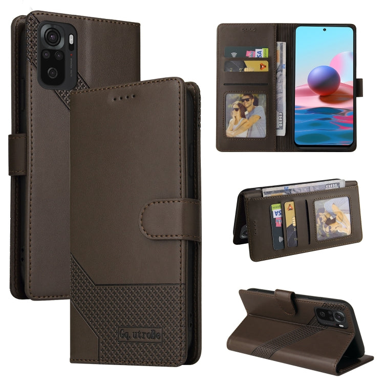 GQUTROBE Skin Feel Magnetic Leather Phone Case, For Xiaomi Redmi 10, For Xiaomi Redmi Note 7, For Xiaomi Redmi Note 10 4G, For Xiaomi Redmi Note 11 4G Global