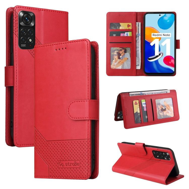 GQUTROBE Skin Feel Magnetic Leather Phone Case, For Xiaomi Redmi 10, For Xiaomi Redmi Note 7, For Xiaomi Redmi Note 10 4G, For Xiaomi Redmi Note 11 4G Global