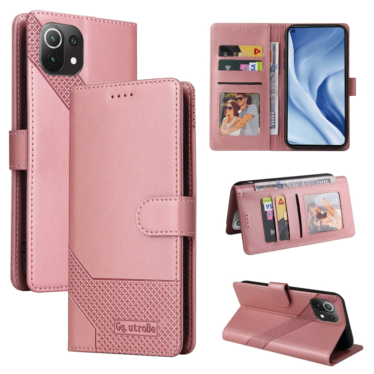 GQUTROBE Skin Feel Magnetic Leather Phone Case, For Xiaomi Mi 10 Lite, For Xiaomi Mi 11 Lite, For Xiaomi Poco F3, For Xiaomi Poco X3 NFC