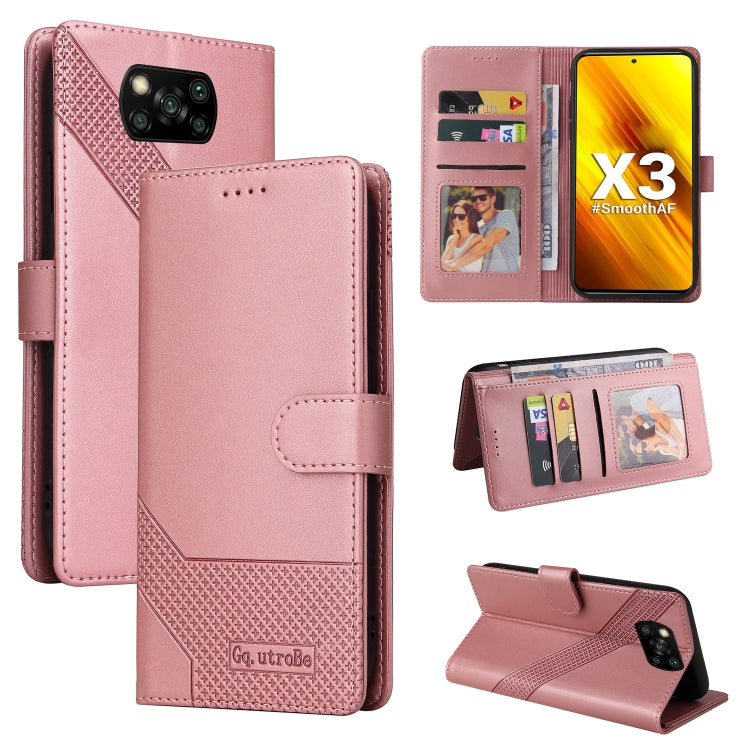 GQUTROBE Skin Feel Magnetic Leather Phone Case, For Xiaomi Mi 10 Lite, For Xiaomi Mi 11 Lite, For Xiaomi Poco F3, For Xiaomi Poco X3 NFC
