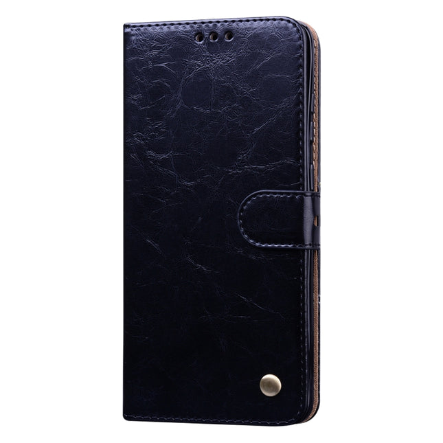 Business Style Oil Wax Texture Horizontal Flip Leather Case, with Holder & Card Slots & Wallet