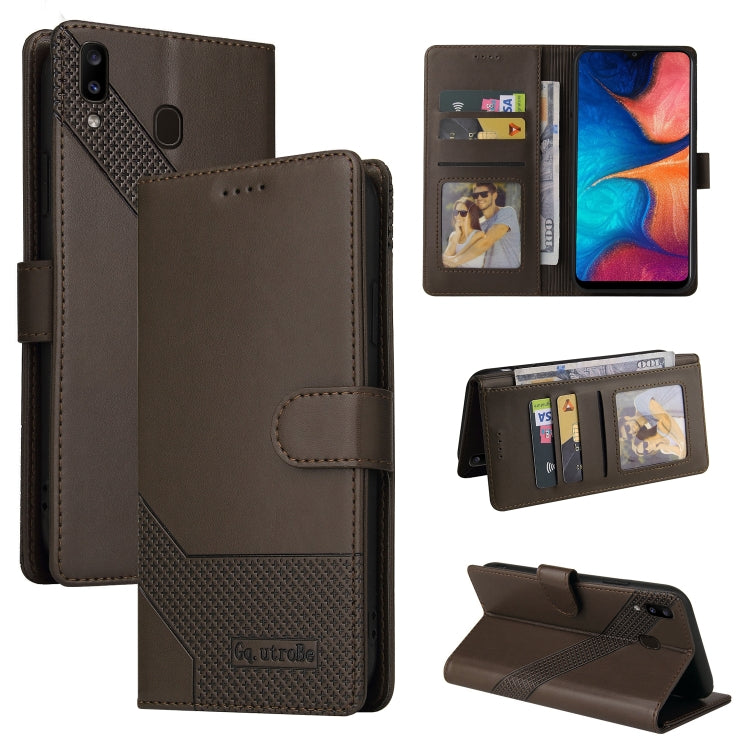 GQUTROBE Skin Feel Magnetic Leather Phone Case, For Samsung Galaxy A20 / A30, For Samsung Galaxy A20e, For Samsung Galaxy A20s, For Samsung Galaxy A21s