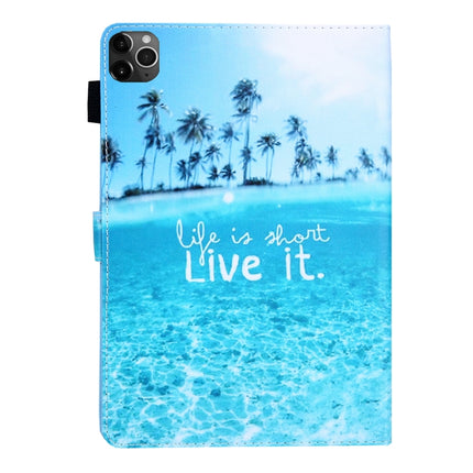 For iPad Pro 11 (2020) & (2018) Painted Pattern Tablet PC Protective Leather Case with Bracket & Card Slot & Photo Holder, Beach, Fantasy Butterfly, Beautiful Bubbles, Never Stop, Beautiful Starry Sky, Two Black Cats, Sparkling Sand, Golden Butterfly  ...