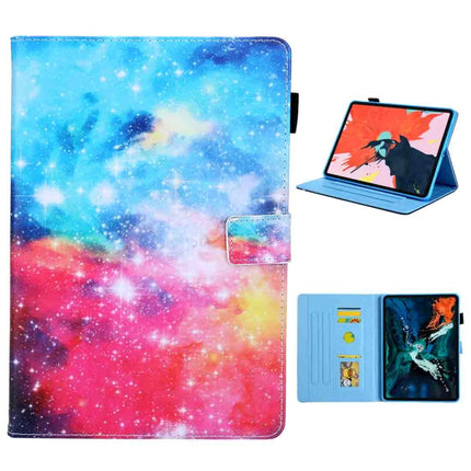 For iPad Pro 11 (2020) & (2018) Painted Pattern Tablet PC Protective Leather Case with Bracket & Card Slot & Photo Holder, Beach, Fantasy Butterfly, Beautiful Bubbles, Never Stop, Beautiful Starry Sky, Two Black Cats, Sparkling Sand, Golden Butterfly  ...