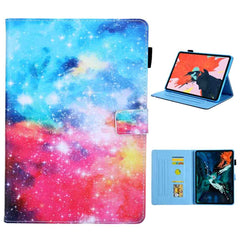 For iPad Pro 11 (2020) & (2018) Painted Pattern Tablet PC Protective Leather Case with Bracket & Card Slot & Photo Holder, Beach, Fantasy Butterfly, Beautiful Bubbles, Never Stop, Beautiful Starry Sky, Two Black Cats, Sparkling Sand, Golden Butterfly