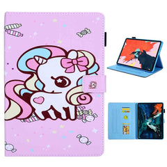 For iPad Pro 11 (2020) & (2018) Painted Pattern Tablet PC Protective Leather Case with Bracket & Card Slot & Photo Holder, Beach, Fantasy Butterfly, Beautiful Bubbles, Never Stop, Beautiful Starry Sky, Two Black Cats, Sparkling Sand, Golden Butterfly