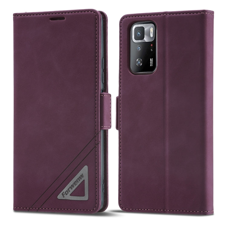 Forwenw Dual-side Buckle Leather Phone Case, For Xiaomi Redmi Note 10 Pro / Note 10 Pro Max, For Xiaomi Poco X4 Pro 5G, For Xiaomi Poco M4 Pro 4G, For Xiaomi Poco X3 Pro / X3 / X3 NFC, For Xiaomi Mi 11 Lite