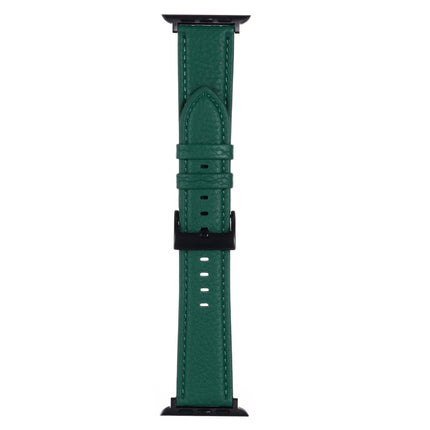 Litchi Texture Leather Watch Band For Apple Watch Series, 7 45mm / 6&SE&5&4 44mm / 3&2&1 42mm, 7 41mm / 6&SE&5&4 40mm / 3&2&1 38mm